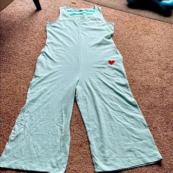 preloved Mint Green Sleeveless Jumpsuit size S - made in Canada - Picture 5 of 11